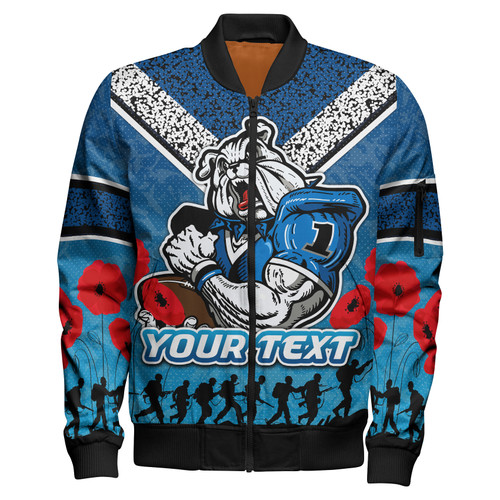 Canterbury-Bankstown Bulldogs Bomber Jacket - Custom Anzac Canterbury-Bankstown Bulldogs Bomber Jacket Canterbury-Bankstown Bulldogs Bomber Jacket - Custom Anzac Canterbury-Bankstown Bulldogs Bomber Jacket