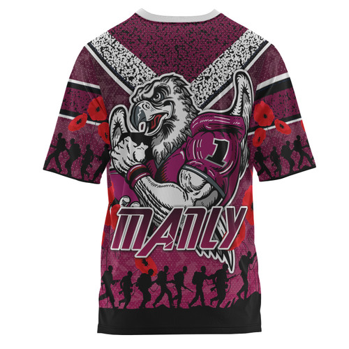 Australia Manly T-shirt - Custom Anzac Eagle T-shirt Australia Manly T-shirt - Custom Anzac Eagle T-shirt