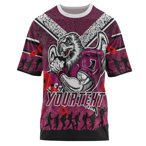 Australia Manly T-shirt - Custom Anzac Eagle T-shirt Australia Manly T-shirt - Custom Anzac Eagle T-shirt