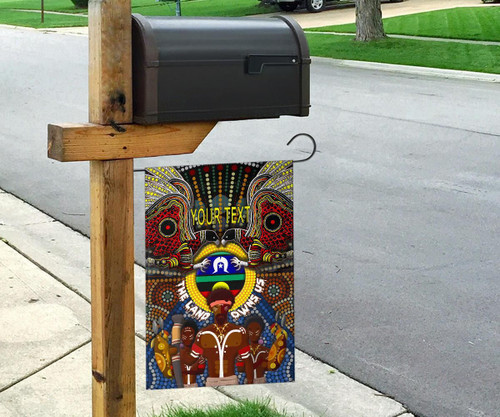 Custom Australia The Land Owns Us Garden Flag