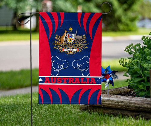 Australia Garden Flag - Australia Coat Of Arms With Koala National Color Ver1 Australia Garden Flag - Australia Coat Of Arms With Koala National Color Ver1