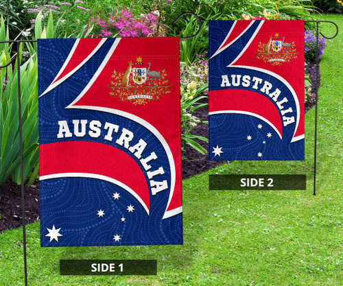 Australia Garden Flag - Australia Coat Of Arms National Color Australia Garden Flag - Australia Coat Of Arms National Color