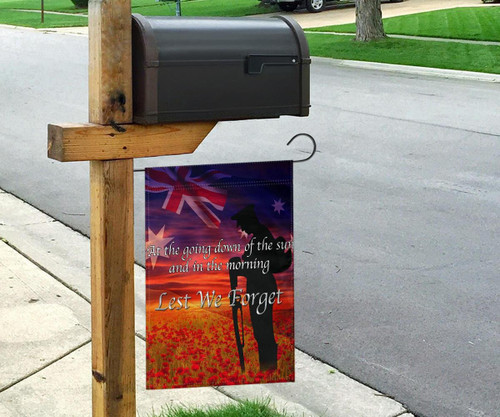 Australia Anzac Day Garden Flag - Lest We Forget Ver02 Australia Anzac Day Garden Flag - Lest We Forget Ver02