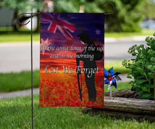 Australia Anzac Day Garden Flag - Lest We Forget Ver02 Australia Anzac Day Garden Flag - Lest We Forget Ver02