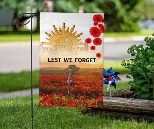 Australia Anzac Day Garden Flag - We Will Remember Them Ver03 Australia Anzac Day Garden Flag - We Will Remember Them Ver03