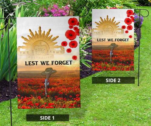 Australia Anzac Day Garden Flag - We Will Remember Them Ver03 Australia Anzac Day Garden Flag - We Will Remember Them Ver03