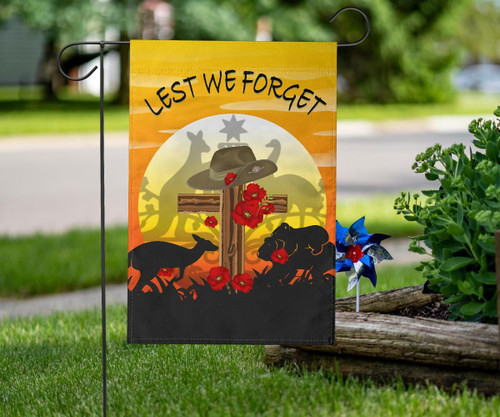 Australia Garden Flag Anzac Day - Dawn Service