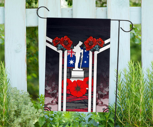 Australia Aboriginal Inspired Anzac Garden Flag - Anzac Day Remember Them