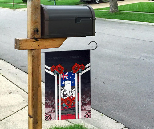 Australia Aboriginal Inspired Anzac Garden Flag - Anzac Day Remember Them