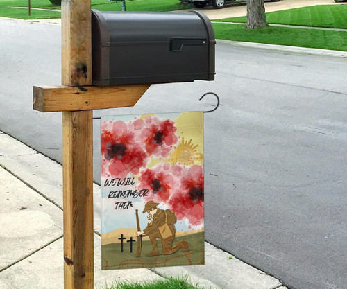 Australia Anzac Day Garden Flag - We Will Remember Them Ver01