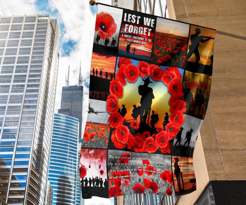 Australia Anzac Garden Flag - Always Remember Australia Soldiers Australia Anzac Garden Flag - Always Remember Australia Soldiers