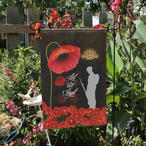 Australia Anzac Garden Flag - Remembrance Poppy Flowers Australia Anzac Garden Flag - Remembrance Poppy Flowers