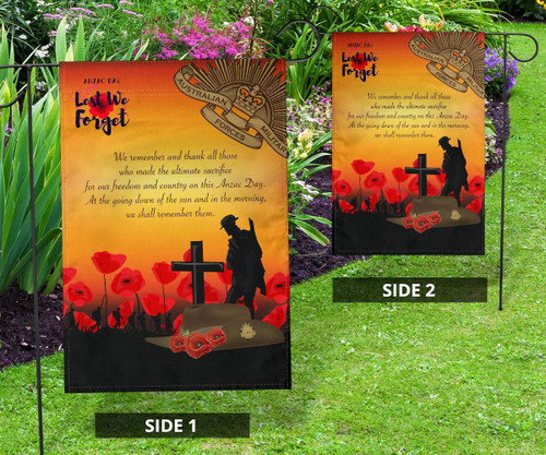 Australia Anzac Day Garden Flag - Lest We Forget Ver1 Australia Anzac Day Garden Flag - Lest We Forget Ver1