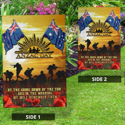 Australia Anzac Garden Flag - Australian and New Zealand Warriors Army Corps Australia Anzac Garden Flag - Australian and New Zealand Warriors Army Corps