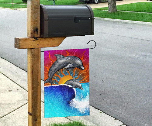 Australia Aboriginal Flag - Indigenous Dolphin Australia Aboriginal Flag - Indigenous Dolphin