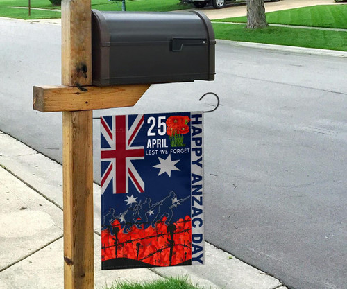 Australia Happy Anzac Day Flag - Lest We Forget Australia Flag Ver1 Australia Happy Anzac Day Flag - Lest We Forget Australia Flag Ver1
