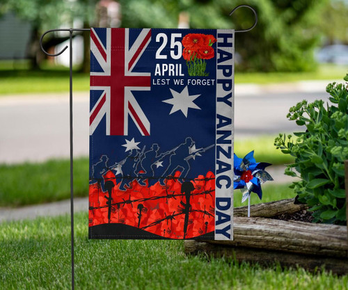 Australia Happy Anzac Day Flag - Lest We Forget Australia Flag Ver1 Australia Happy Anzac Day Flag - Lest We Forget Australia Flag Ver1