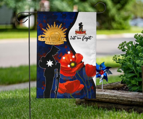 Australia Anzac Day Garden Flag - Lest we forget Australia Anzac Day Garden Flag - Lest we forget