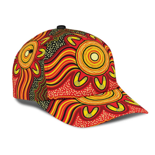 Australia Aboriginal Cap - Aboriginal Dot Art Painting VER 12 Australia Aboriginal Cap - Aboriginal Dot Art Painting VER 12