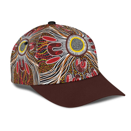 Australia Aboriginal Cap - Aboriginal Dot Art Painting VER 10 Australia Aboriginal Cap - Aboriginal Dot Art Painting VER 10
