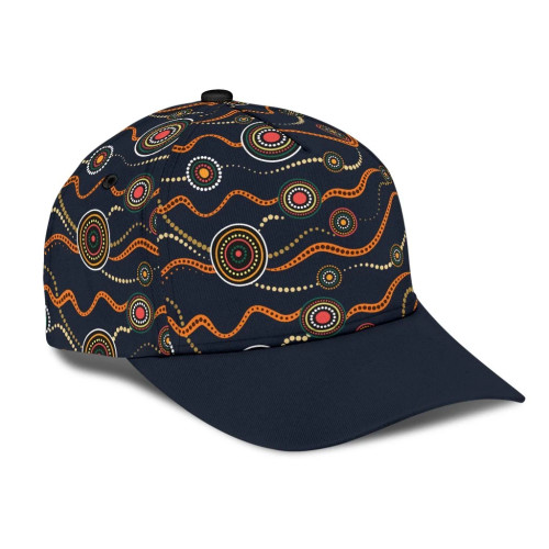 Australia Aboriginal Cap - Aboriginal Dot Art Painting VER1 Australia Aboriginal Cap - Aboriginal Dot Art Painting VER1