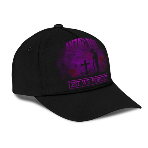 Australia Anzac Cap - Lest We Forget 2D Style (Pink) Australia Anzac Cap - Lest We Forget 2D Style (Pink)