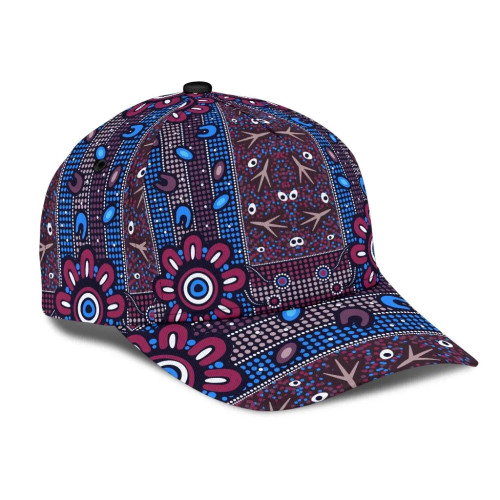 Australia Aboriginal Cap - Aboriginal Dot Art Painting VER4 Australia Aboriginal Cap - Aboriginal Dot Art Painting VER4