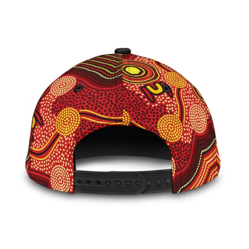 Australia Aboriginal Cap - Aboriginal Dot Art Painting Ver14 Australia Aboriginal Cap - Aboriginal Dot Art Painting Ver14