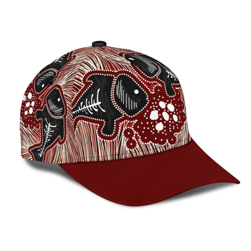 Australia Aboriginal Cap - Aboriginal Art Painting And Fish 1 Australia Aboriginal Cap - Aboriginal Art Painting And Fish 1