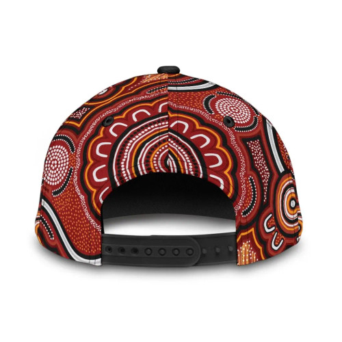 Australia Aboriginal Cap - Aboriginal Dot Art Painting VER 13 Australia Aboriginal Cap - Aboriginal Dot Art Painting VER 13