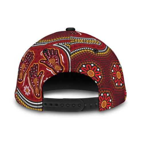 Australia Aboriginal Cap - Aboriginal Dot Art Painting VER6 Australia Aboriginal Cap - Aboriginal Dot Art Painting VER6