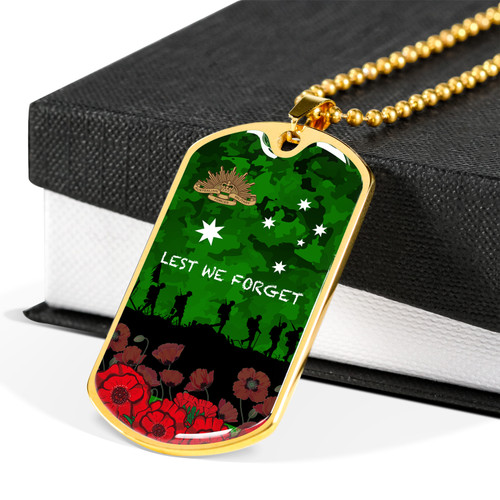 Australia Anzac Military Dog Tag Necklace - Australia Anzac Day Australia Anzac Military Dog Tag Necklace - Australia Anzac Day
