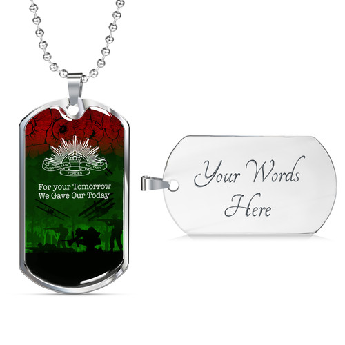Australia Anzac Military Dog Tag Necklace - Australia Remember Australia Anzac Military Dog Tag Necklace - Australia Remember