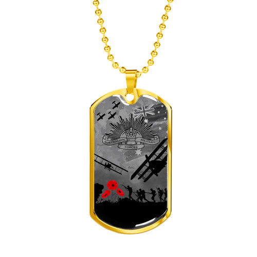 Australia Anzac Military Dog Tag Necklace - Lest we forget  VER2
