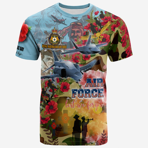 The RAAF Anzac Spirit T-shirt - Royal Australian Air Force Anzac Memorial Poppy Flower