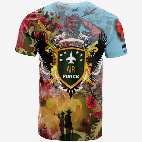 The RAAF Anzac Spirit T-shirt - Royal Australian Air Force Anzac Memorial Poppy Flower