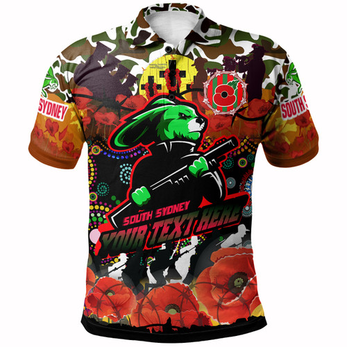South Sydney Rabbitohs Camouflage Anzac Custom Polo Shirt - Souths Anzac Day Lest We Forget Spirit South Sydney Rabbitohs Camouflage Anzac Custom Polo Shirt - Souths Anzac Day Lest We Forget Spirit