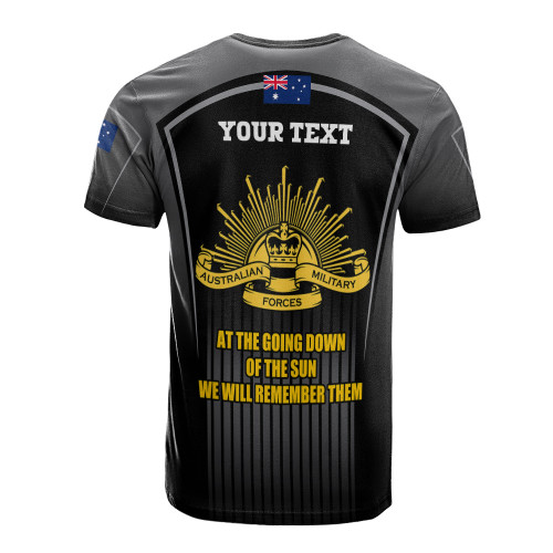 Australia Anzac Day Custom T-Shirt - Remembrance Day Lest We Forget Special Black T-Shirt