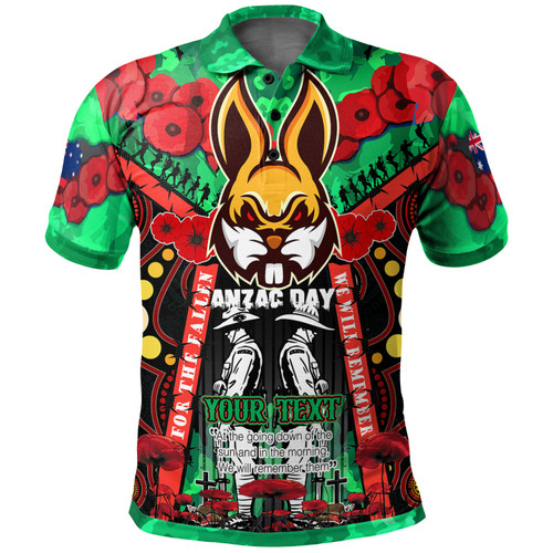 South Sydney Rabbitohs Anzac Watercolour Custom Polo Shirt - Remembrance Souths With Aboriginal Inspired Poppy Flower Polo Shirt South Sydney Rabbitohs Anzac Watercolour Custom Polo Shirt - Remembrance Souths With Aboriginal Inspired Poppy Flower Polo Shirt