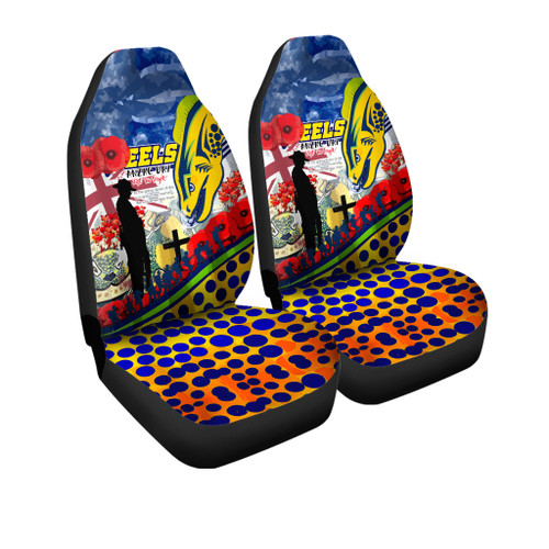 Parramatta Eels Anzac Day Lest We Forget Custom Car Seat Cover - Remembrance Parramatta Eels With Anzac Poppy Watercolour Style Parramatta Eels Anzac Day Lest We Forget Custom Car Seat Cover - Remembrance Parramatta Eels With Anzac Poppy Watercolour Style