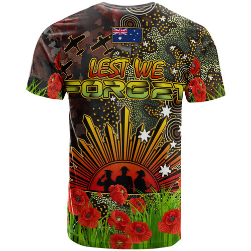 All Stars Rugby T-shirt - Custom Anzac All Stars with Remembrance Poppy and Indigenous Patterns T-shirt All Stars Rugby T-shirt - Custom Anzac All Stars with Remembrance Poppy and Indigenous Patterns T-shirt