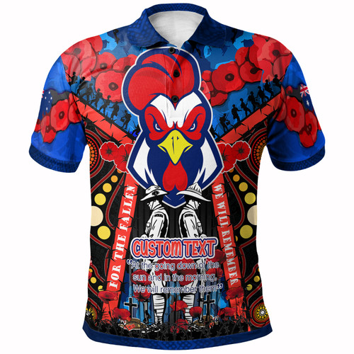 Australia Sydney Anzac Watercolour Custom Polo Shirt - Remembrance Sydney Anzac Day With Poppy Flower Australia Sydney Anzac Watercolour Custom Polo Shirt - Remembrance Sydney Anzac Day With Poppy Flower