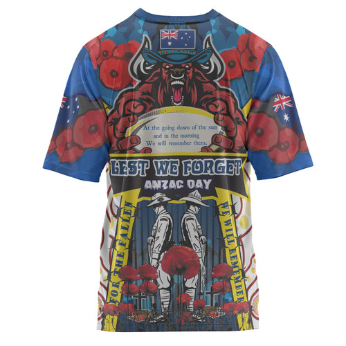 Australia North Queensland Anzac Custom T-Shirt - North Queensland Anzac Day Commemoration Poppy Flower T-Shirt Australia North Queensland Anzac Custom T-Shirt - North Queensland Anzac Day Commemoration Poppy Flower T-Shirt
