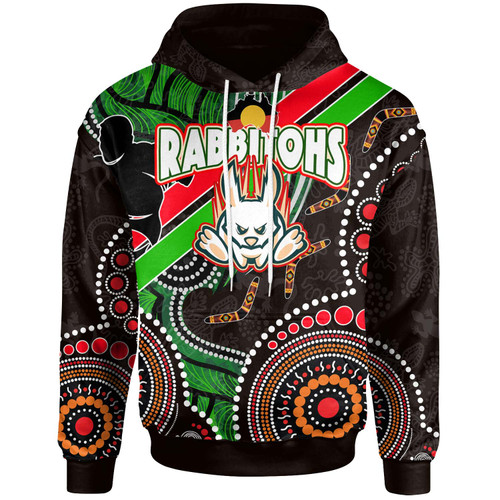 South Sydney Rabbitohs Hoodie - South Sydney Rabbitohs Aboriginal Inspired Dreaming Patterns Australia Culture Hoodie