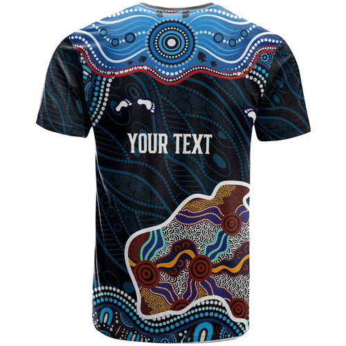 Canterbury-Bankstown Bulldogs T-Shirt - Custom Canterbury-Bankstown Bulldogs Ball with Contemporary Style Of Aboriginal Inspired Dot Painting Canterbury-Bankstown Bulldogs T-Shirt - Custom Canterbury-Bankstown Bulldogs Ball with Contemporary Style Of Aboriginal Inspired Dot Painting