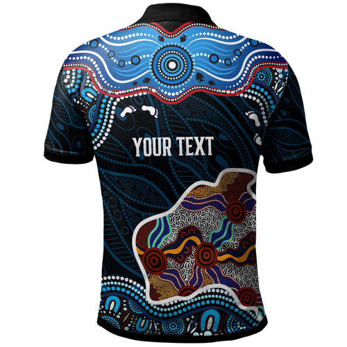 Canterbury-Bankstown Bulldogs Polo Shirt - Custom Canterbury-Bankstown Bulldogs Ball with Contemporary Style Of Aboriginal Inspired Dot Painting Canterbury-Bankstown Bulldogs Polo Shirt - Custom Canterbury-Bankstown Bulldogs Ball with Contemporary Style Of Aboriginal Inspired Dot Painting