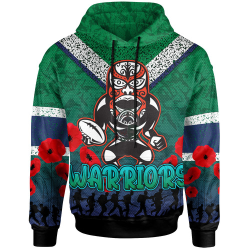 Warriors Rugby Hoodie - Custom Anzac Day Warriors Hoodie