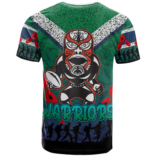 New Zealand Warriors T-shirt - Custom Anzac Day New Zealand Warriors T-shirt New Zealand Warriors T-shirt - Custom Anzac Day New Zealand Warriors T-shirt