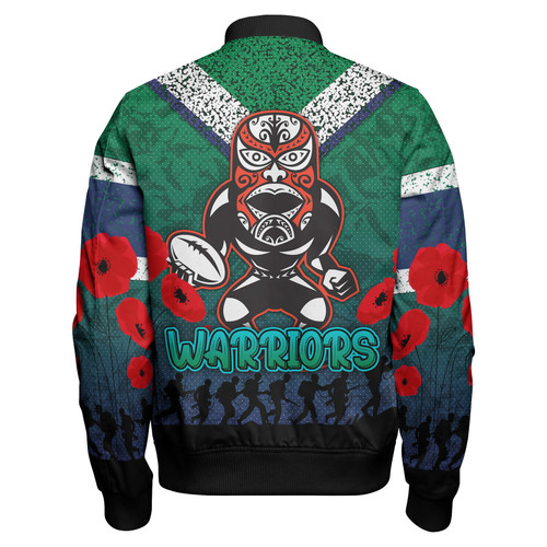 New Zealand Warriors Bomber Jacket - Custom Anzac Day New Zealand Warriors Bomber Jacket New Zealand Warriors Bomber Jacket - Custom Anzac Day New Zealand Warriors Bomber Jacket