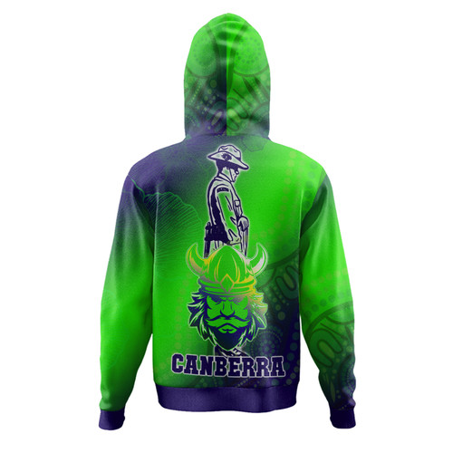 Canberra Raiders Hoodie - Anzac Warriors Gradient Style Hoodie Canberra Raiders Hoodie - Anzac Warriors Gradient Style Hoodie